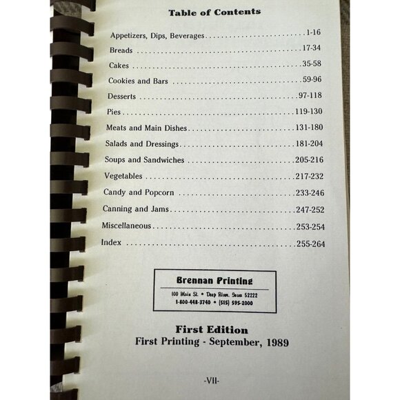 Vintage United Methodist Cookbook Shueyville IA Midwest Community Recipes 1989 - Picture 3 of 7